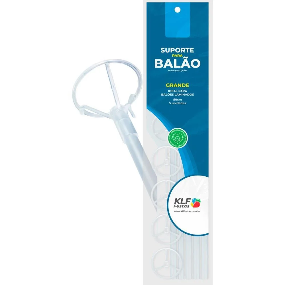 Suporte Para Balao Cristal 50Cm Klf Festas (Pct.c/05) - imagem 2