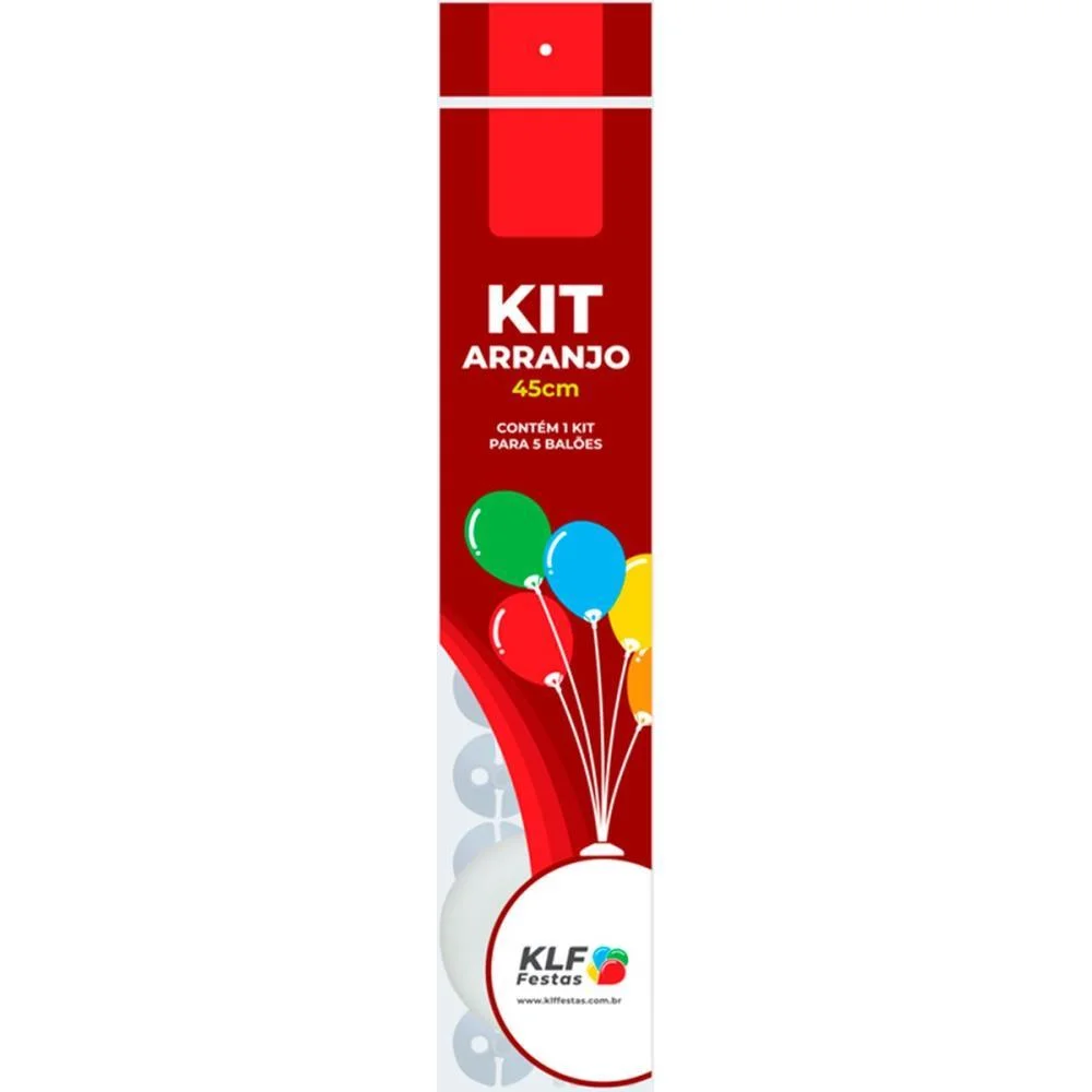 Suporte Para Balao Kit Arranjo C/5 Hastes 45Cm Br Klf Festas - imagem 4