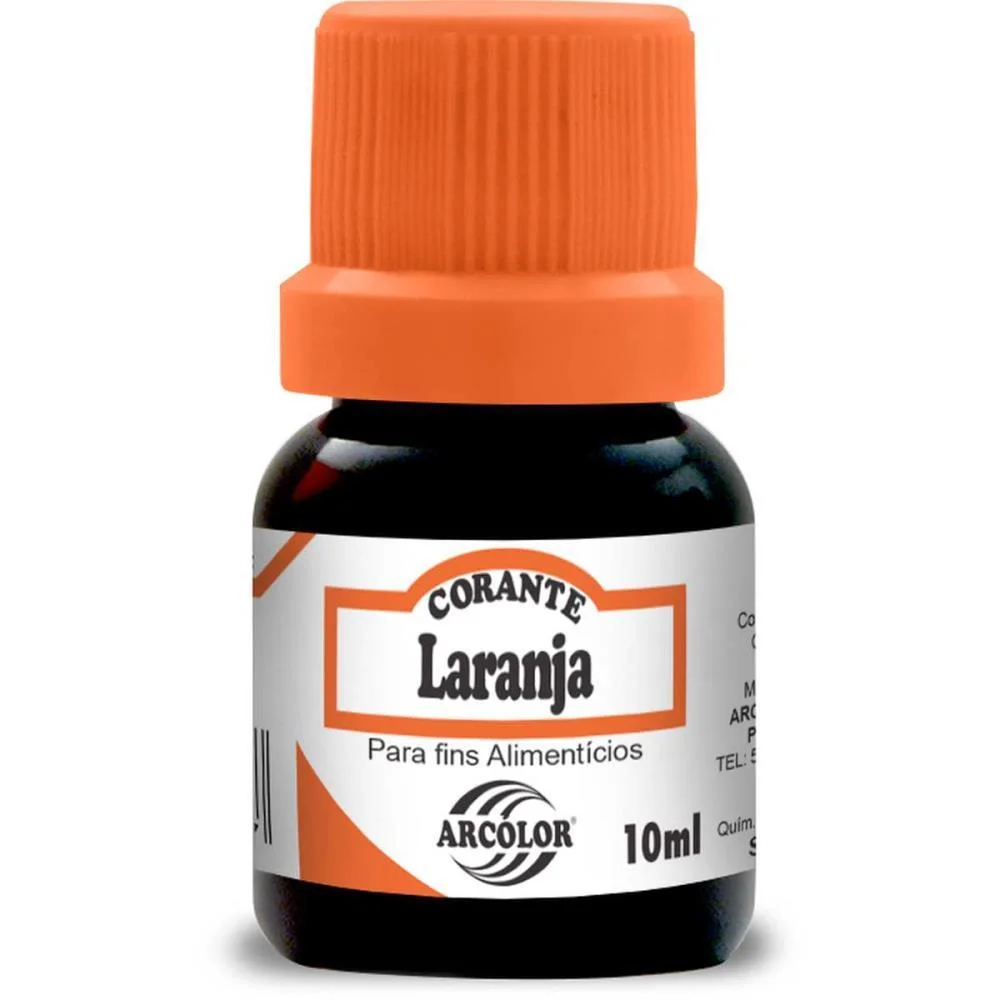 Corante Liquido Alimenticio Laranja 10Ml. Arcolor (Cx.c/12) - imagem 2