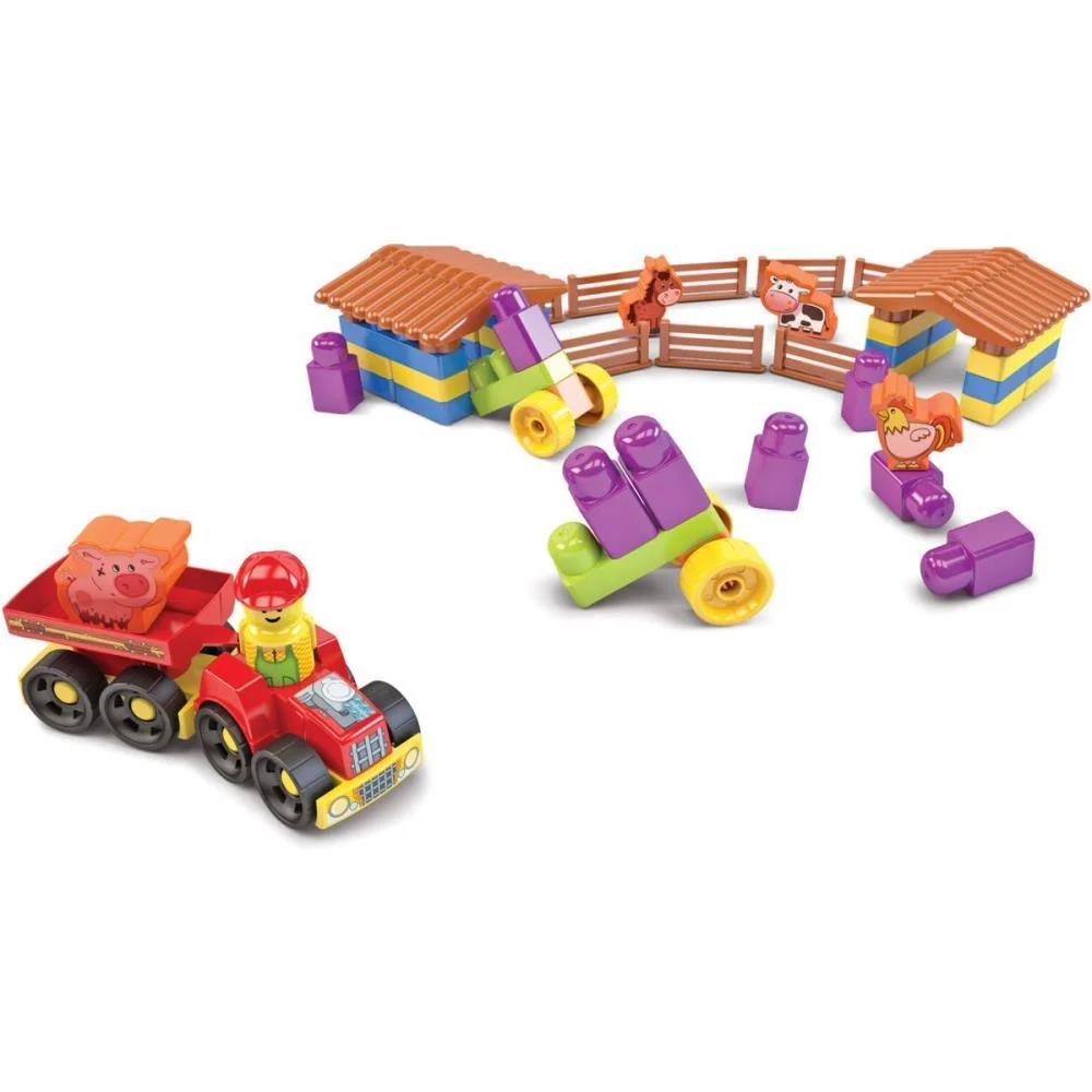 Brinquedo Para Montar Fazendinha 53 Pecas Dismat - imagem 2