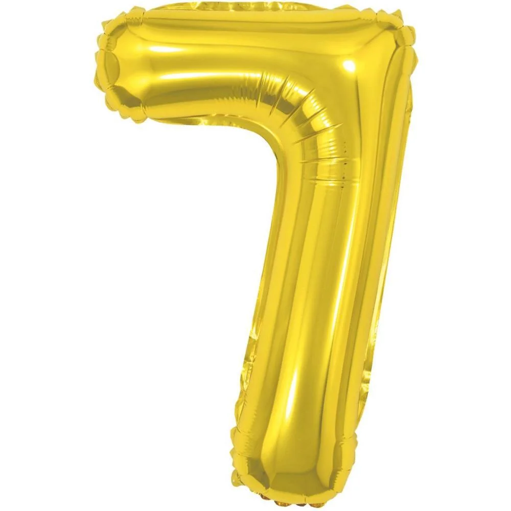 Balao Metalizado Numero 7 Dourado 40Cm. Make+ - imagem 2