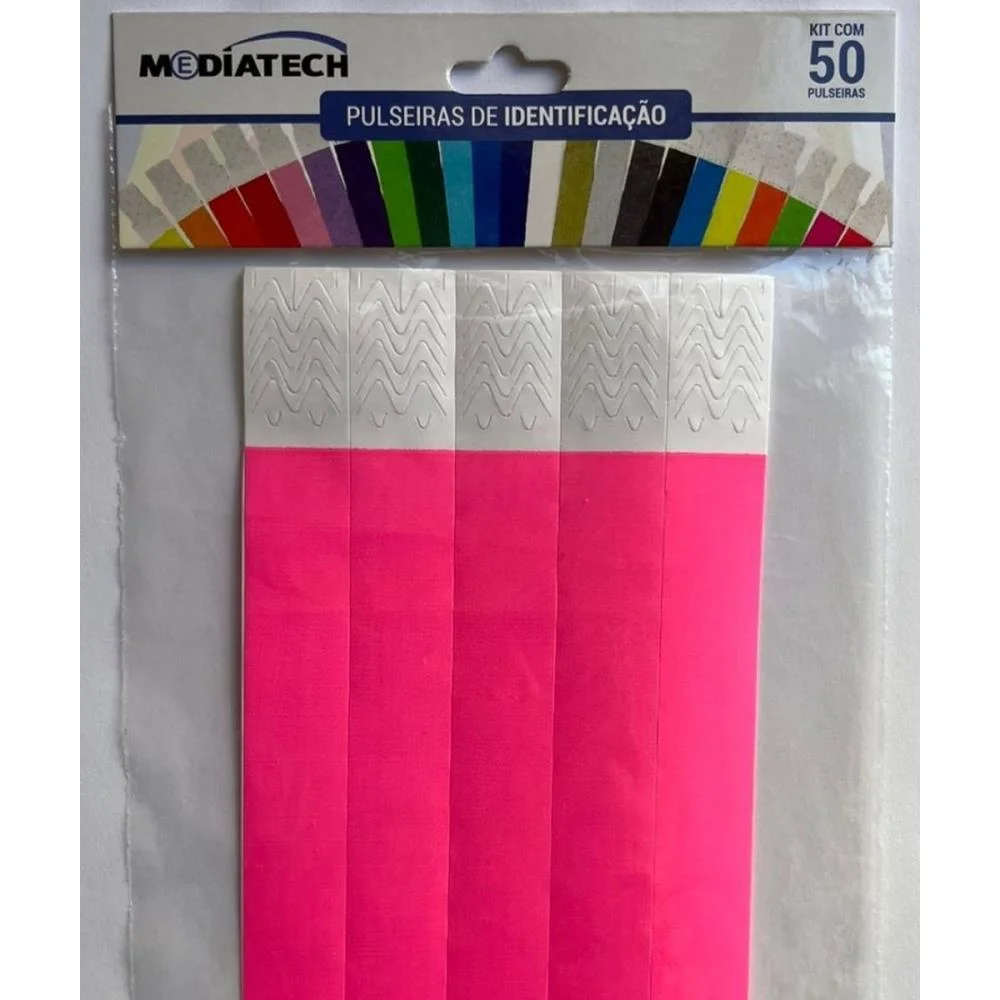 Pulseira Identificacao Laser Pro Pink Tecnomidia (Pct.c/50) - imagem 5