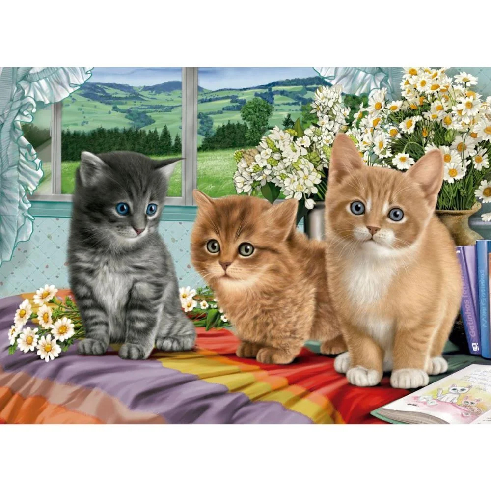 Quebra-Cabeca Cartonado Gatinhos Fofinhos P60 Grow - imagem 4