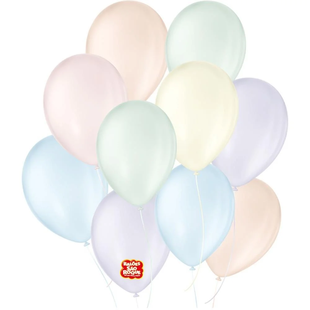Balao 9 Liso Candy Colors Sortidos Sao Roque (Pct.c/25) - imagem 2