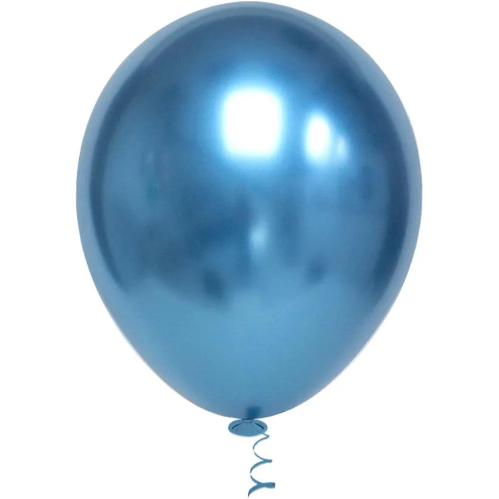 Balao 9 Liso Platino Azul Redondo Riberball (Pct.c/25) - imagem 2
