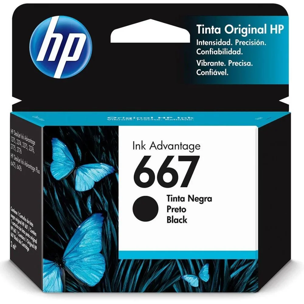 Cartucho Original Hp 667 Preto Ink Advantage Hp - imagem 3