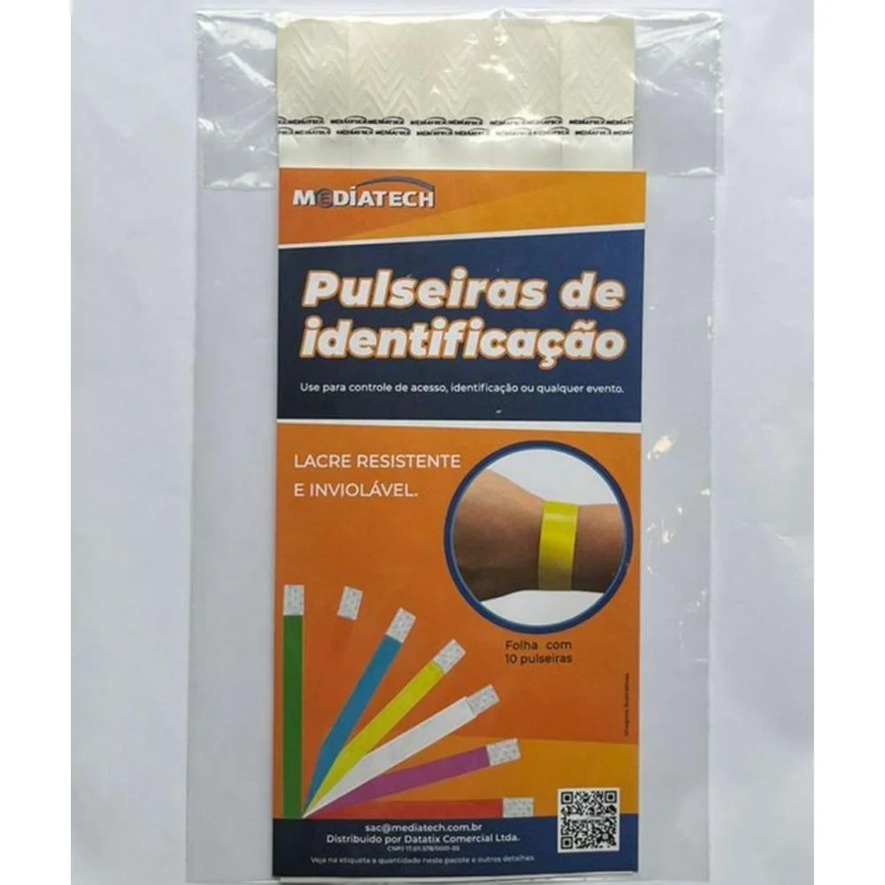 Pulseira Identificacao Med Branco Tecnomidia C/ 100 Unidades - imagem 5