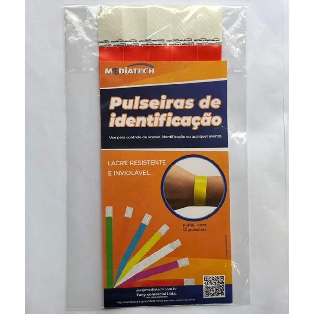 Pulseira Identificacao Med Vermelho Tecnomidia C/ 100 Unidades - imagem 5