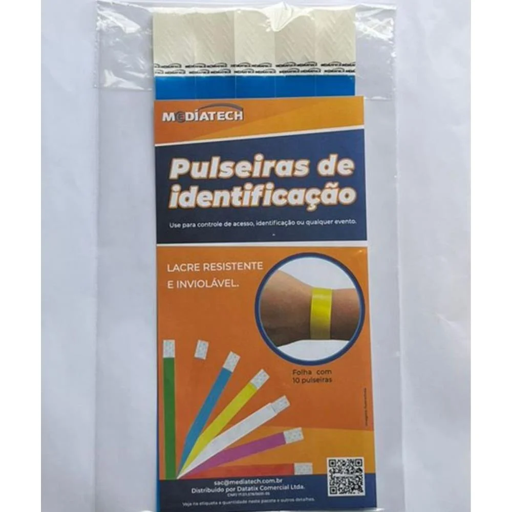 Pulseira Identificacao Med Azul Tecnomidia C/ 100 Unidades - imagem 5
