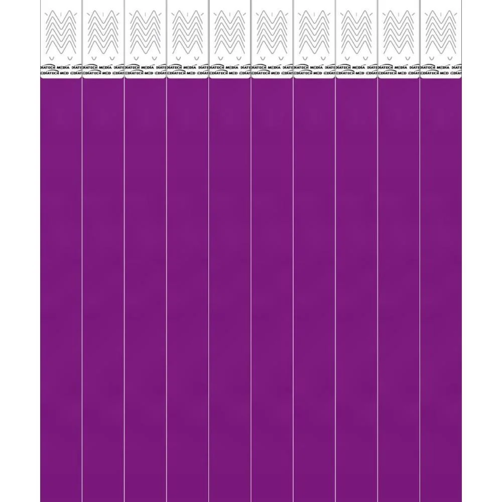 Pulseira Identificacao Med Roxo Tecnomidia C/ 100 Unidades - imagem 3