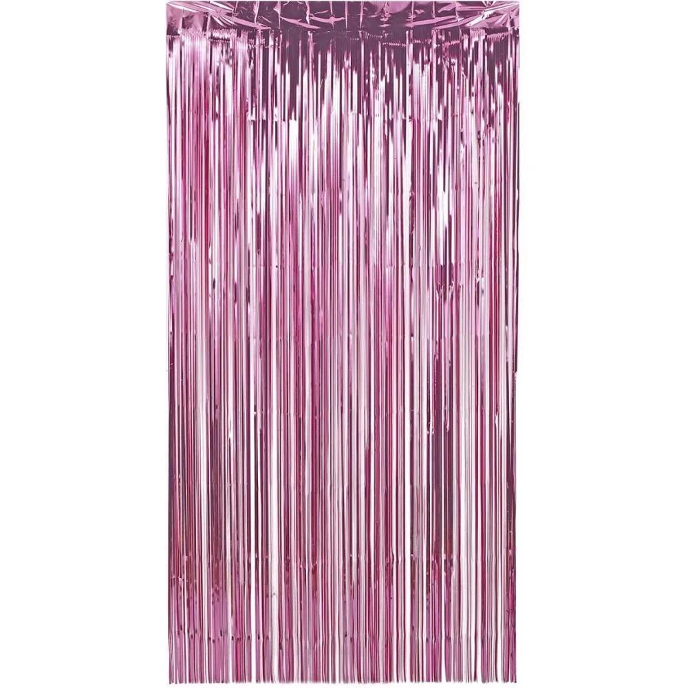 Cortina Para Decoração Metalizada Rosa 1X2M Make+ - imagem 3