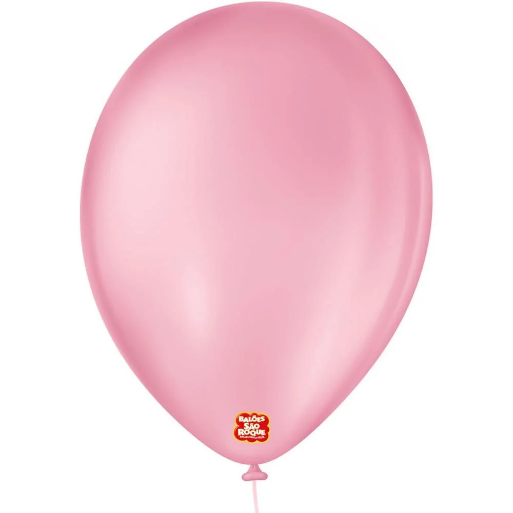 Balao 9 Liso Rosa Tutti Frutti Sao Roque (Pct.c/50) - imagem 2