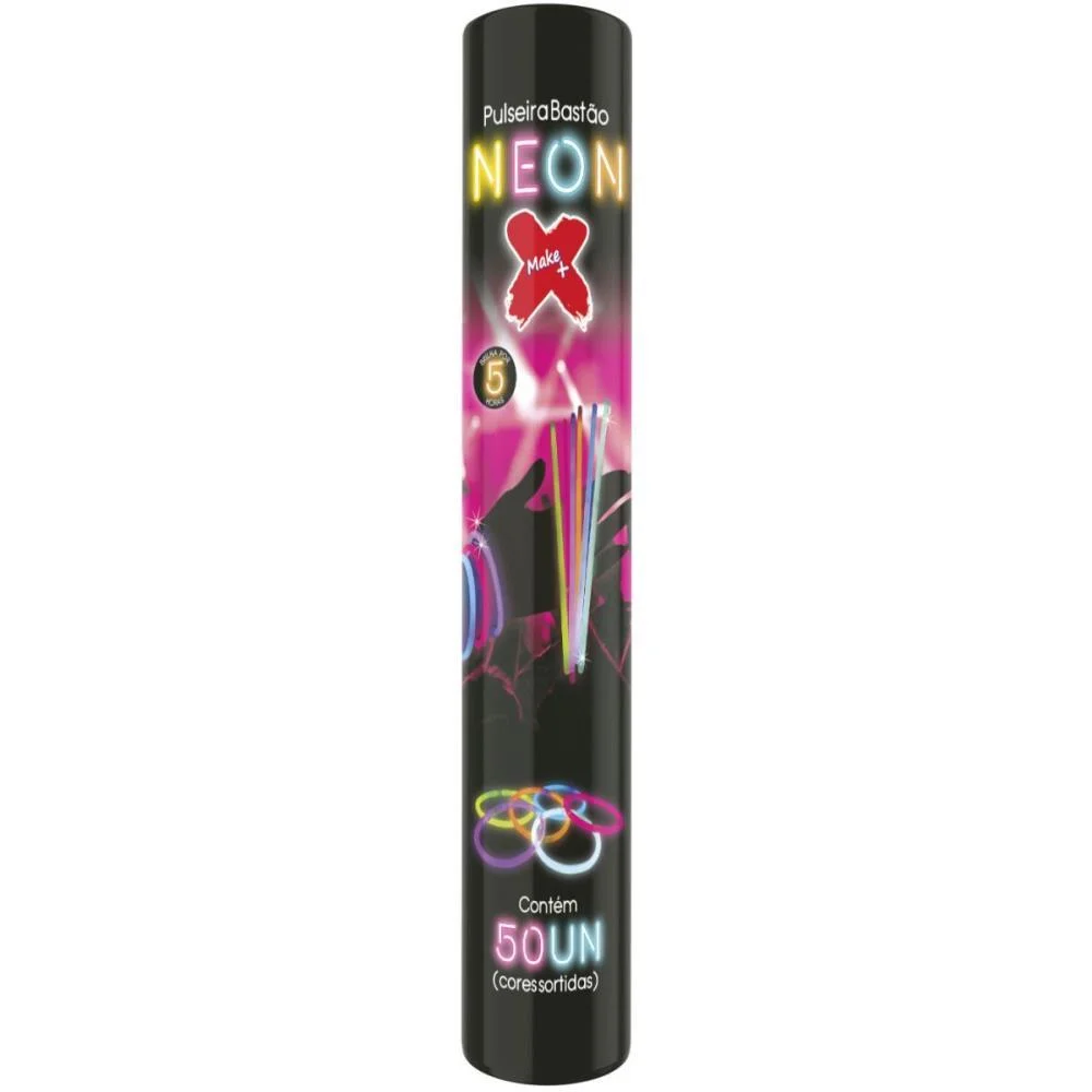 Pulseira Bastao Neon Colorida Make+ (Tb.c/50) - imagem 2