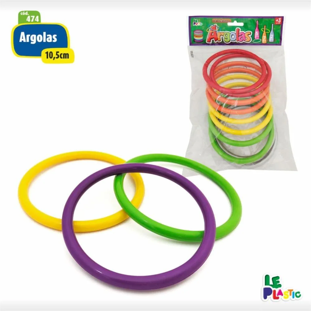 Artigo Para Festa Argolas 10,5Cm C/10 Unidades Leplastic - imagem 4