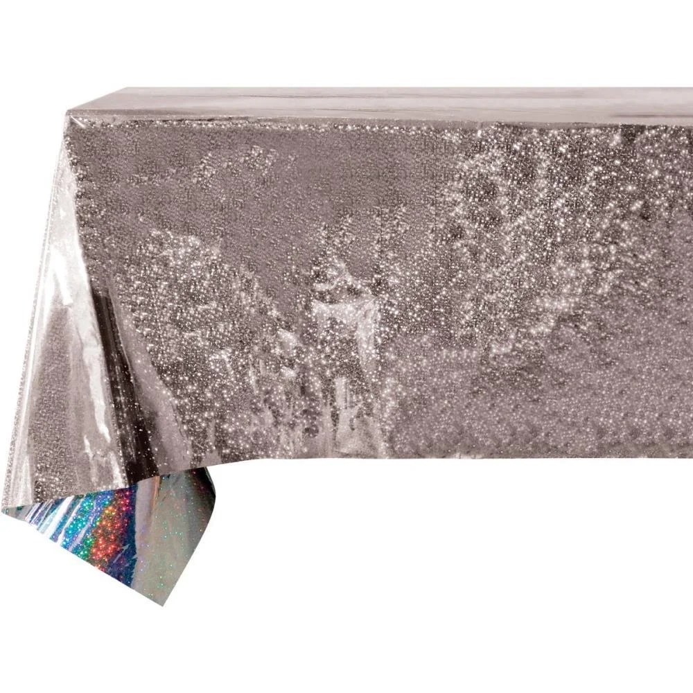 Toalha Plastica Prata Metalizada 137X274Cm Make+ - imagem 3