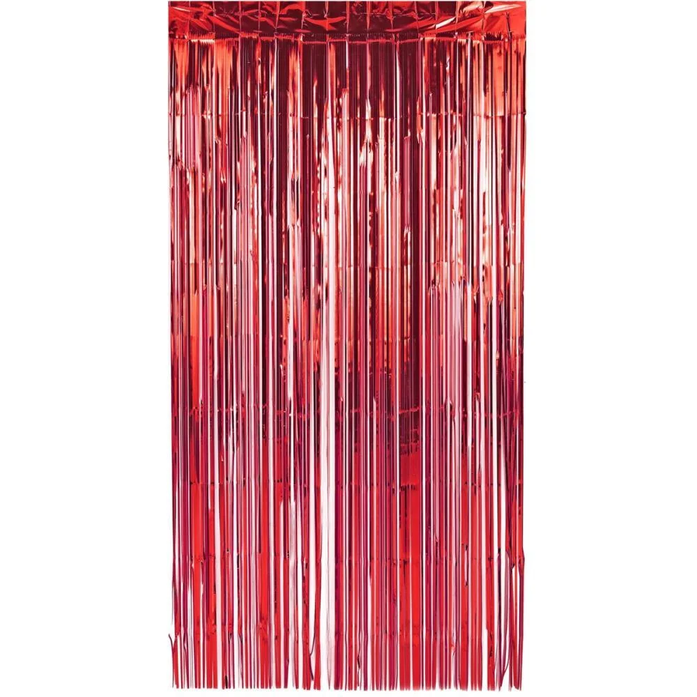 Cortina Para Decoracao Metalizada Vermelho 1X2M Make+ - imagem 3