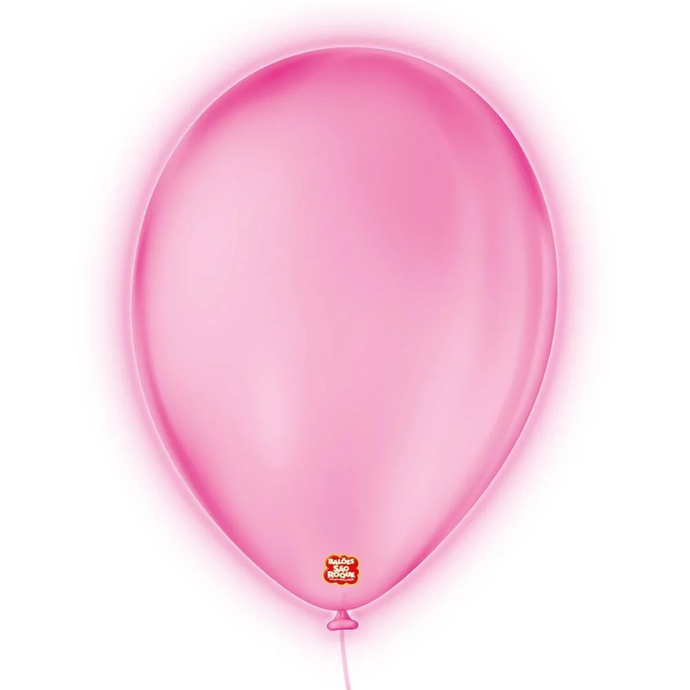 Balao 9 Liso Neon Rosa Imperial Sao Roque (Pct.c/25) - imagem 2