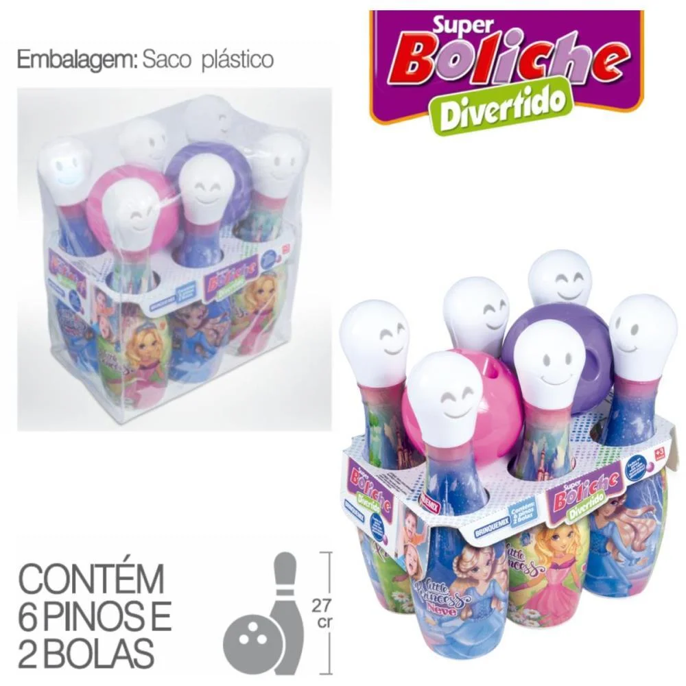 Boliche Super Boliche Menina 6 Pinos Brinquemix - imagem 4