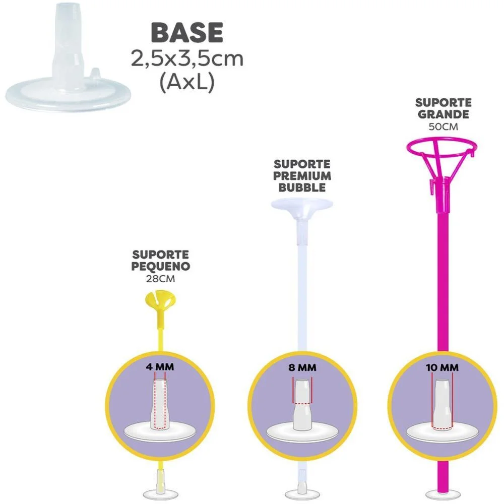 Suporte Para Balao Base P/Suporte De Balao Multi Klf Festas (Pct.c/10) - imagem 4