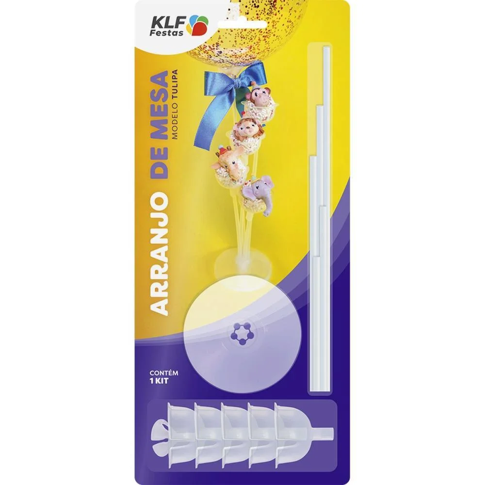 Suporte Para Balao Kit Arranjo C/05Hastes 24Cm Cr Klf Festas - imagem 4