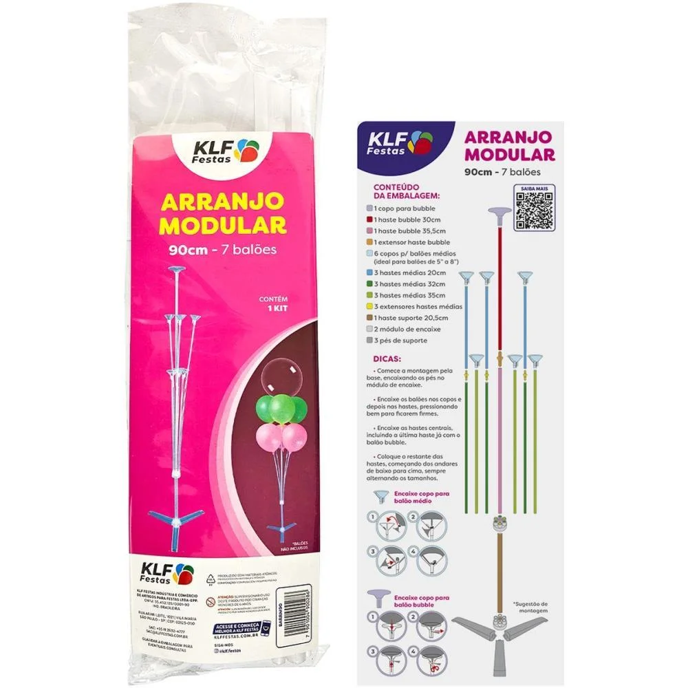 Suporte Para Balao Kit Arranjo 90Cm P/07 Baloes Klf Festas (Unidade) - imagem 3