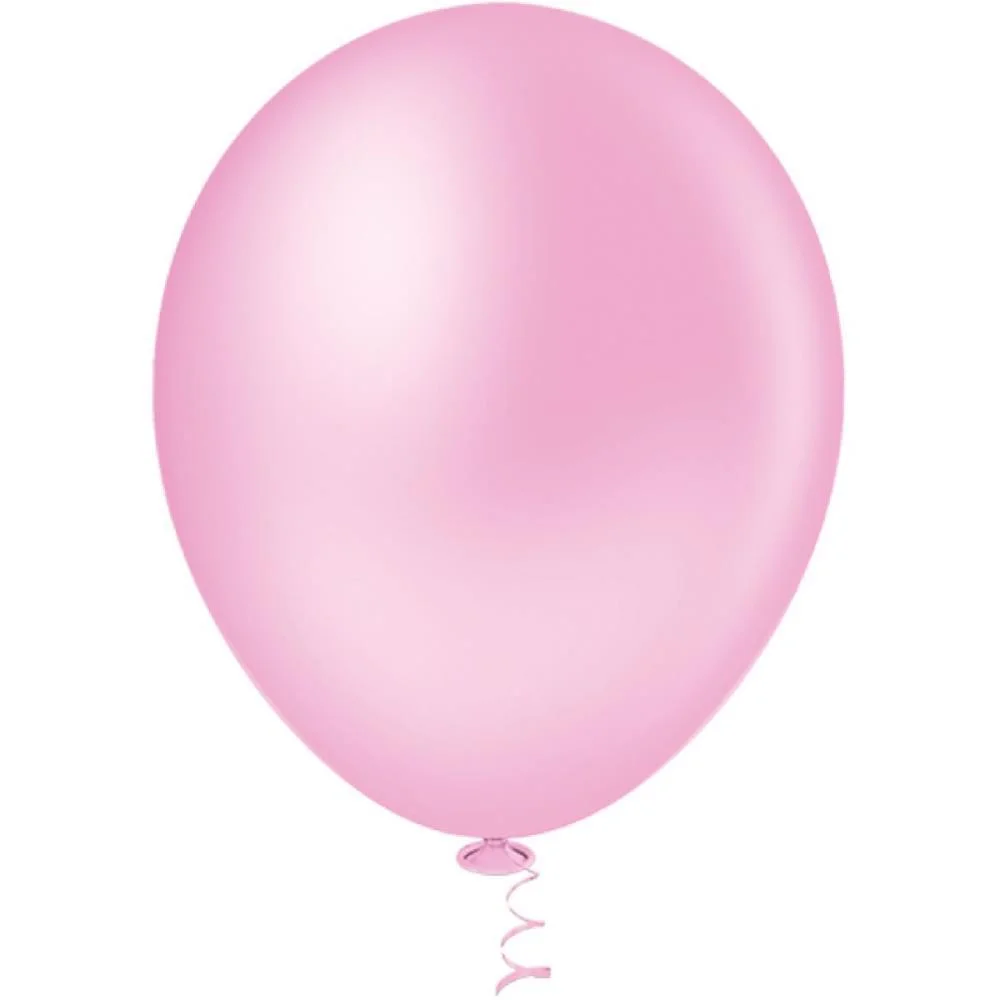 Balao 8 Liso Rosa Baby Pic Pic Riberball (Pct.c/50) - imagem 3