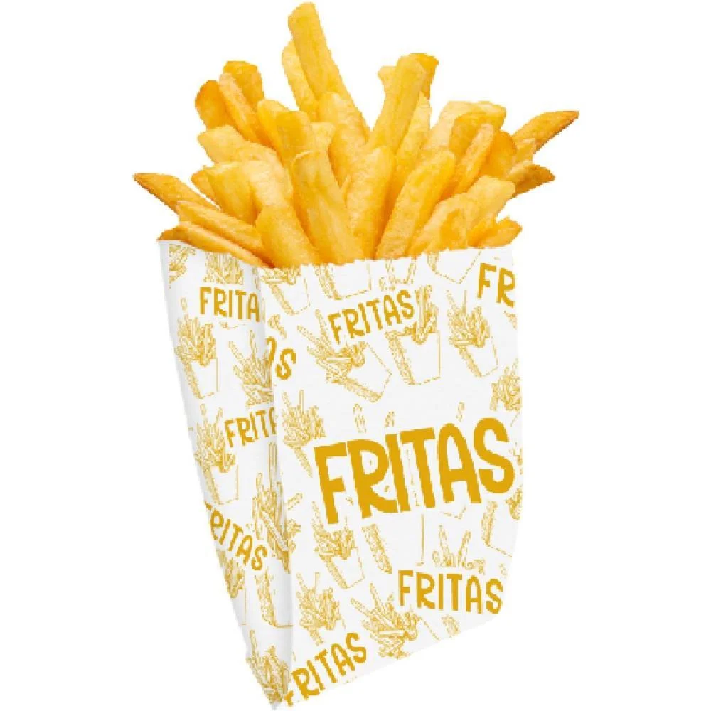 Embalagem Para Alimentos Saco Fundo Fritas 10X10X5Cm Festcolor C/ 100 Unidades - imagem 3