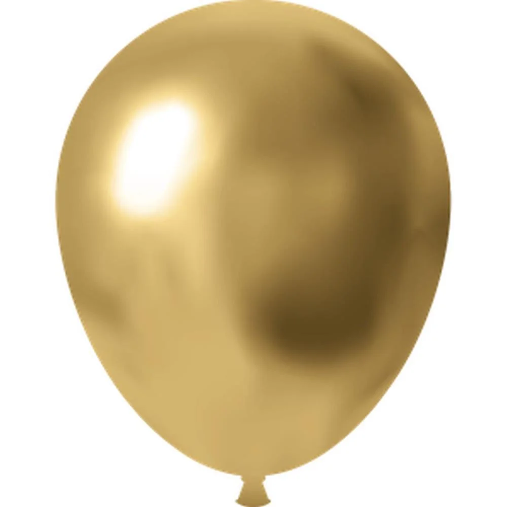 Balao 9 Liso Cromado Ouro Metalico Festcolor (Pct.c/25) - imagem 3