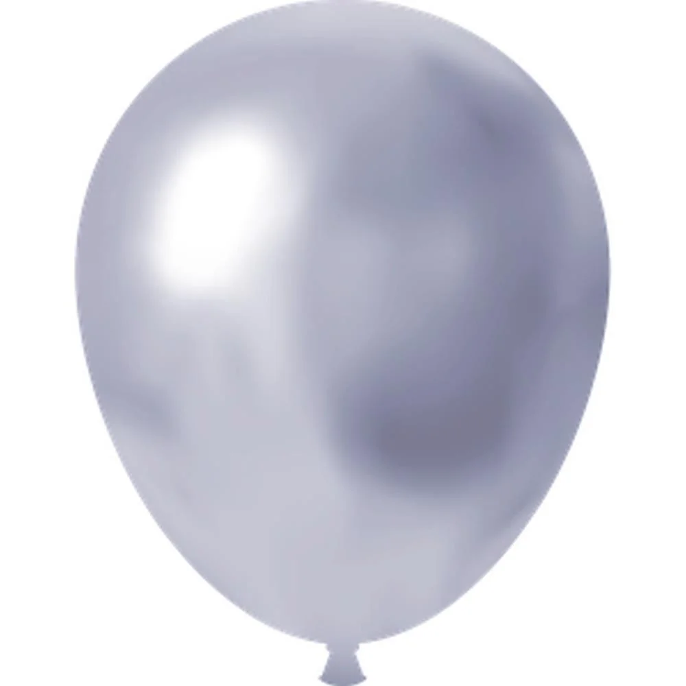 Balao 9 Liso Cromado Prata Metalico Festcolor (Pct.c/25) - imagem 3