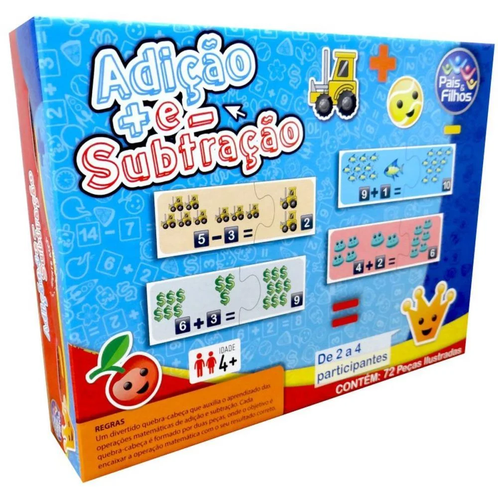 Jogo Diverso Adicao E Subtracao Pais E Filhos - imagem 7