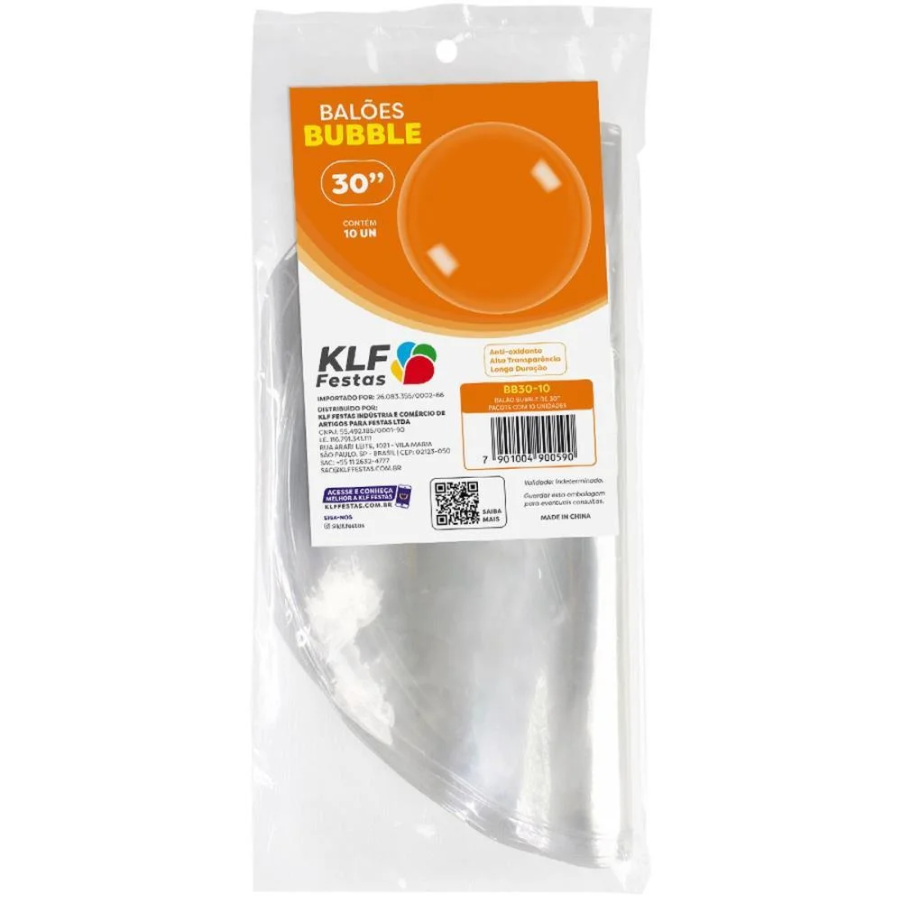 Balao Redondo Bubble Balloon Cristal 30 Pol Klf Festas (Pct.c/10) - imagem 3