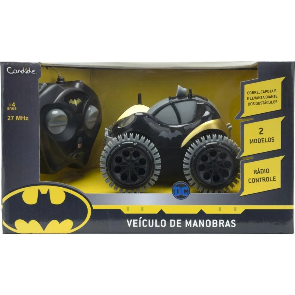 Carrinho Controle Remoto Batman Veiculo De Manobras 3F. Candide - imagem 9