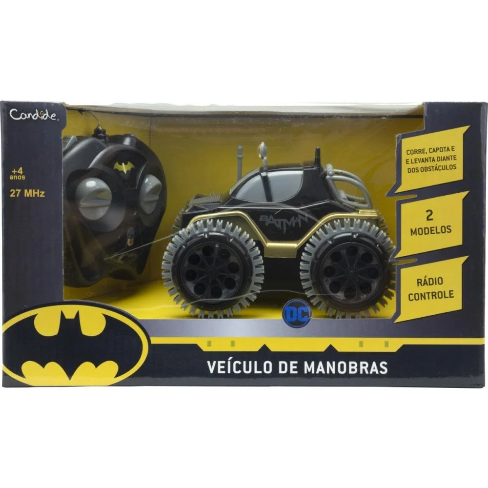 Carrinho Controle Remoto Batman Veiculo De Manobras 3F. Candide - imagem 10