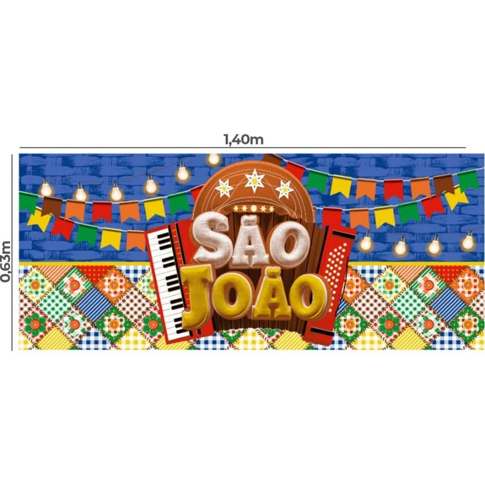 Festa Junina Tnt 1,40M Painel Sao Joao Mewi (Pct.c/25) - imagem 4