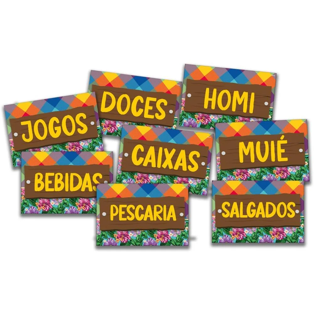 Festa Junina Placas Informativas (S) Festcolor (Pct.c/08) - imagem 3