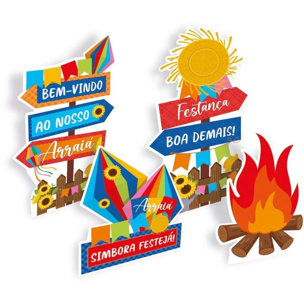 Festa Junina Silhueta Decorativa Mio Arraia Packpel (Pct.c/04) - imagem 2