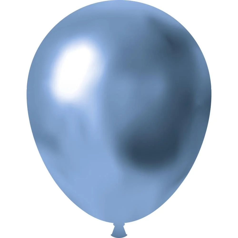 Balao 9 Liso Cromado Azul Metalico Festcolor (Pct.c/25) - imagem 3