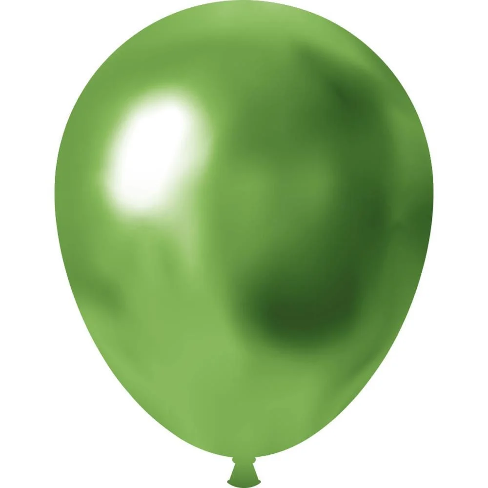 Balao 9 Liso Cromado Verde Metalico Festcolor (Pct.c/25) - imagem 3