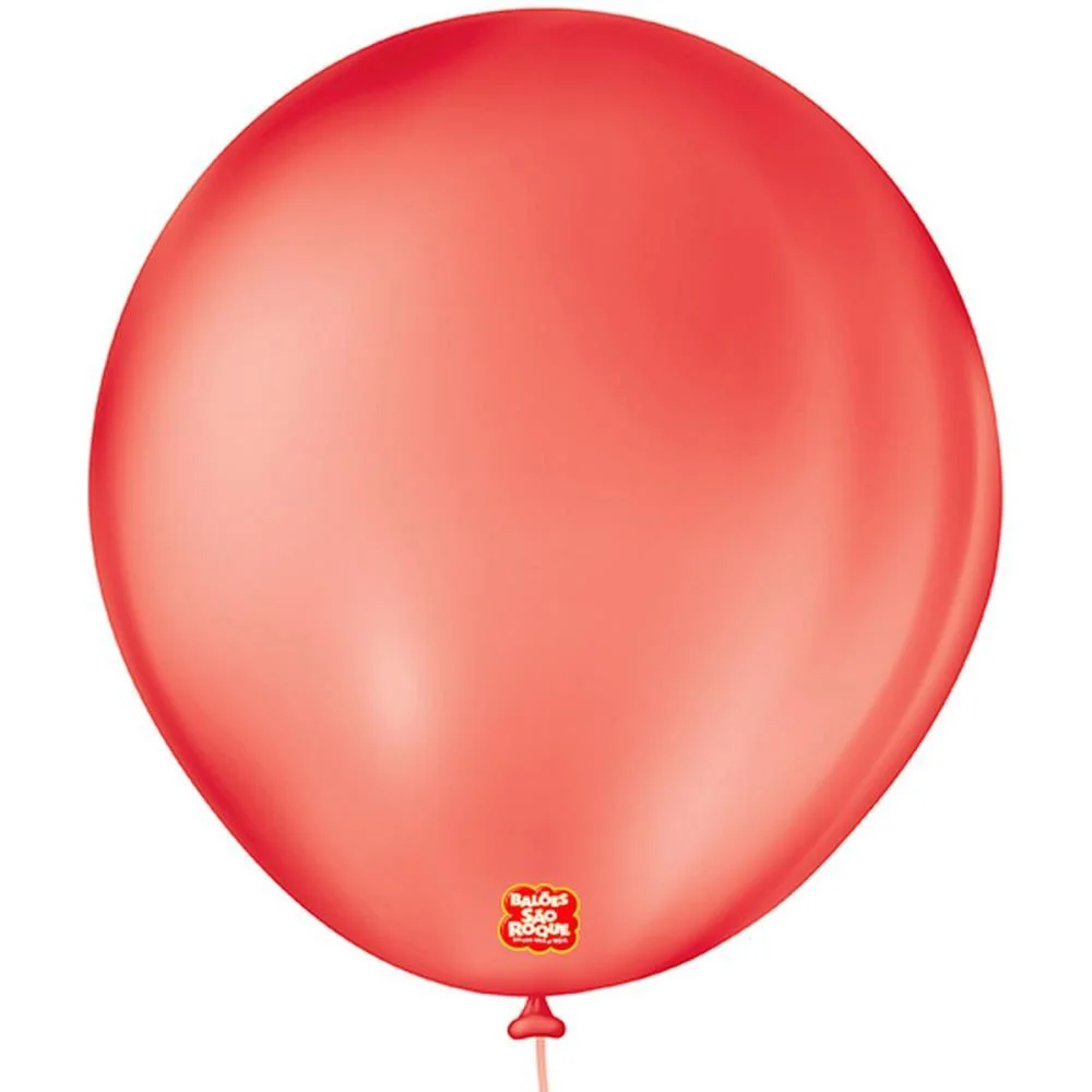 Balao 7 Liso Redondo Vermelho Quente Sao Roque (Pct.c/50) - imagem 2