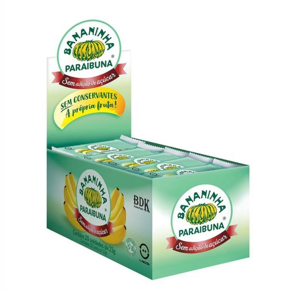 Doce Bananinha S/Acucar 23G. Bananinha Paraibuna C/ 20 Unidades - imagem 2