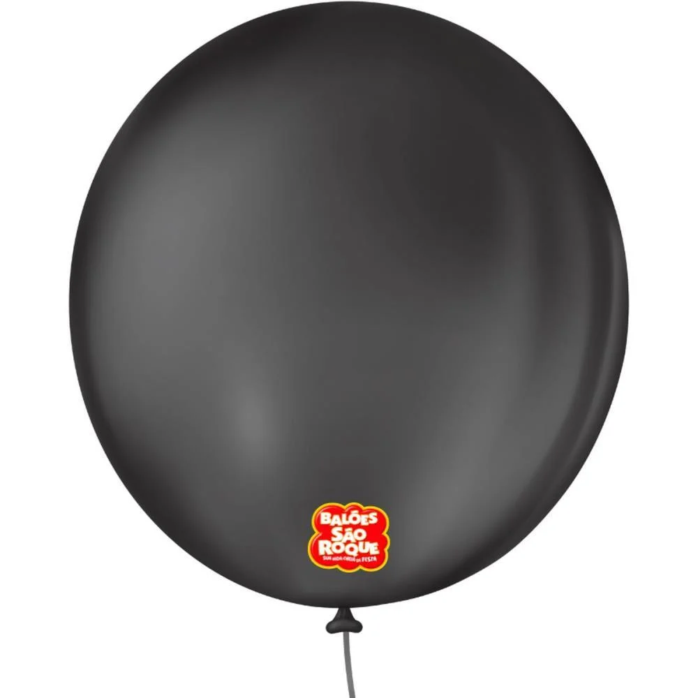 Balao 9 Liso Redondo Preto Ebano Sao Roque (Pct.c/50) - imagem 2
