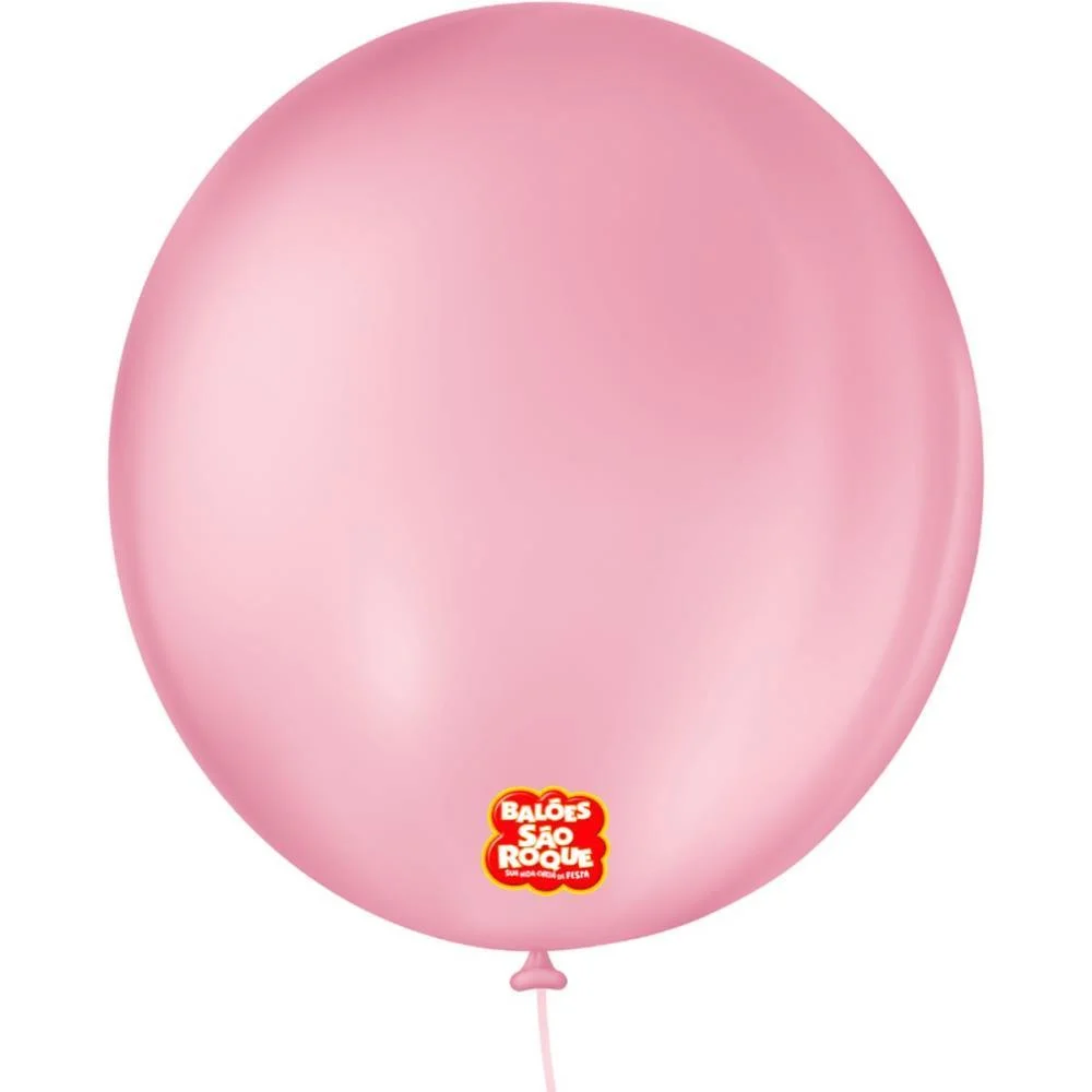 Balao 9 Liso Redondo Rosa Tutti-Frutti Sao Roque (Pct.c/50) - imagem 2