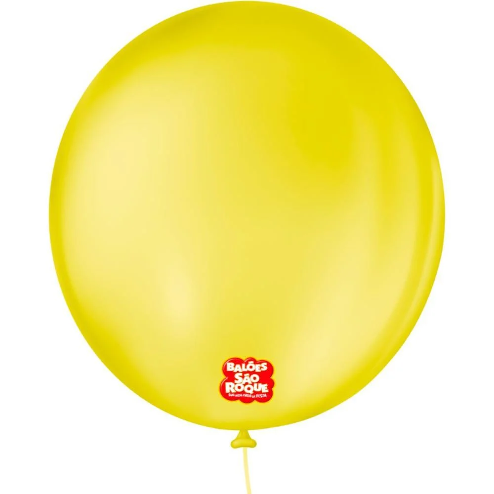 Balao 9 Liso Redondo Amarelo Citrino Sao Roque (Pct.c/50) - imagem 4