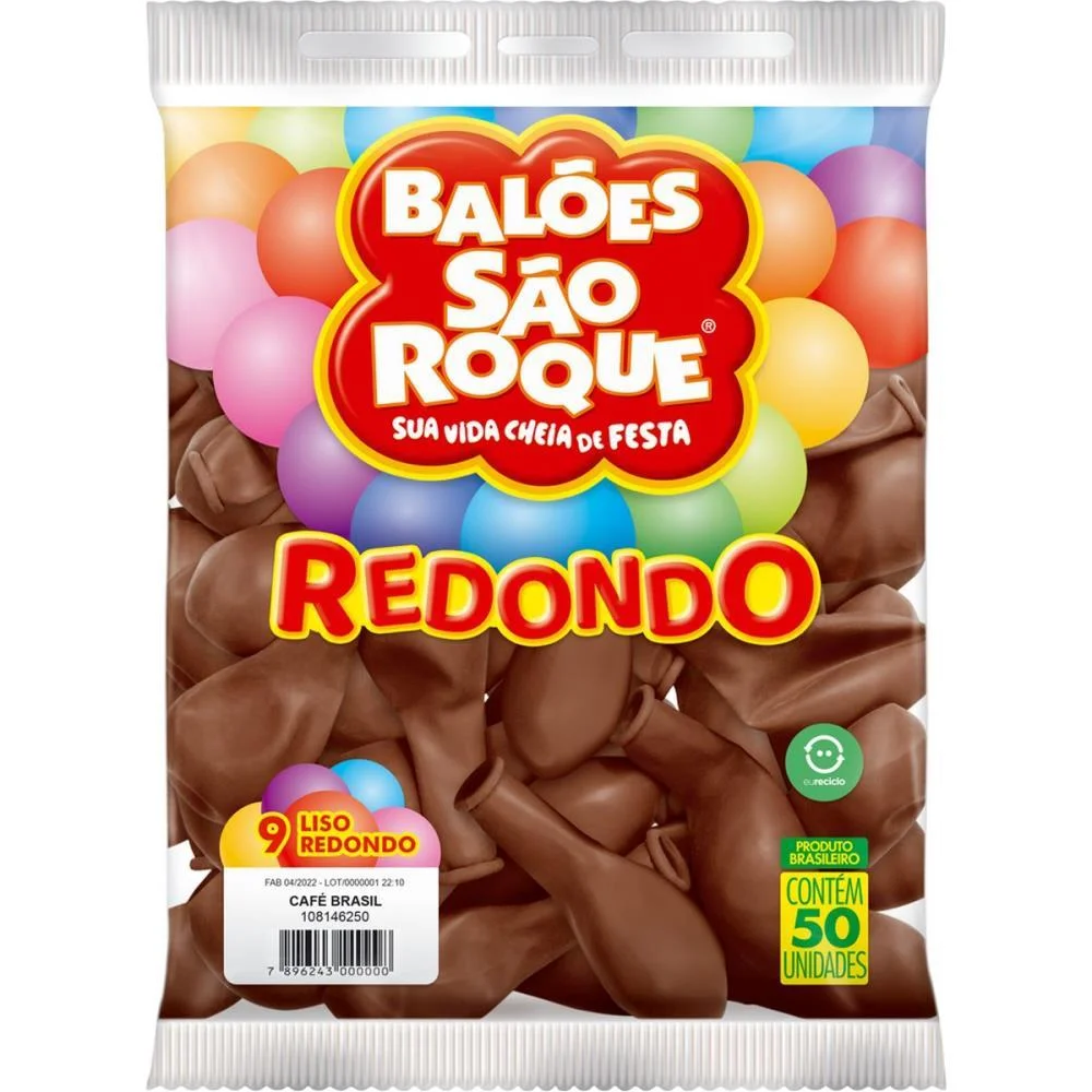 Balao 9 Liso Redondo Cafe Brasil Sao Roque (Pct.c/50) - imagem 3