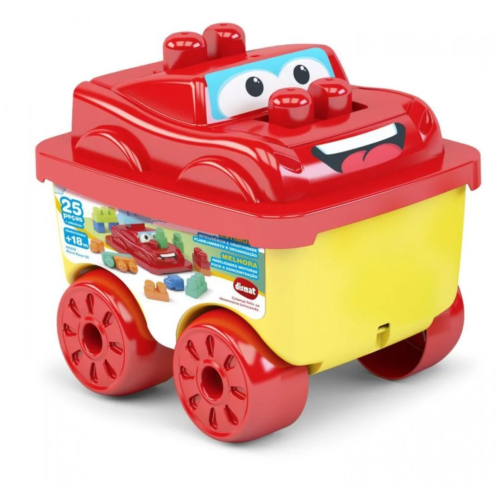 Brinquedo Para Montar Bloco Racer 55 25Pecas Dismat - imagem 3