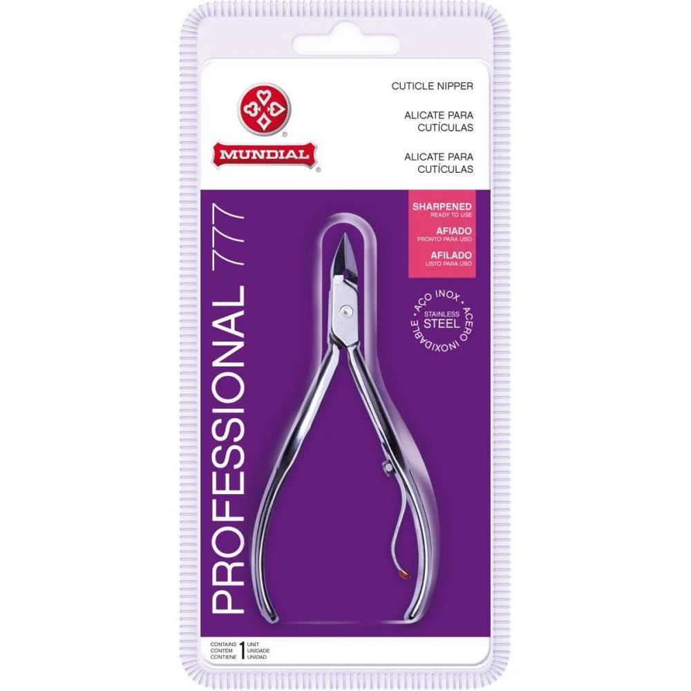 Alicate Higiene Pessoal P/Cuticula Pro-Inox C/Mola Mundial - imagem 2