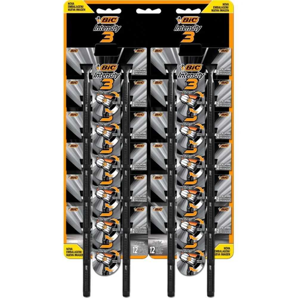 Barbeador Descartavel Bic 3 Intensity Pt. 12Blx2Und. Bic (Ct.c/24) - imagem 5
