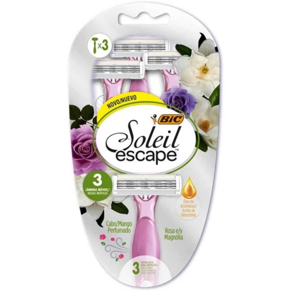 Barbeador Descartavel Bic Soleil Escape C/3 Bic (Blister) - imagem 5