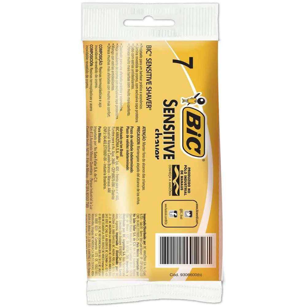 Barbeador Descartavel Bic Sensitive Leve 7 Pague 5 Bic (Pct.c/07) - imagem 3