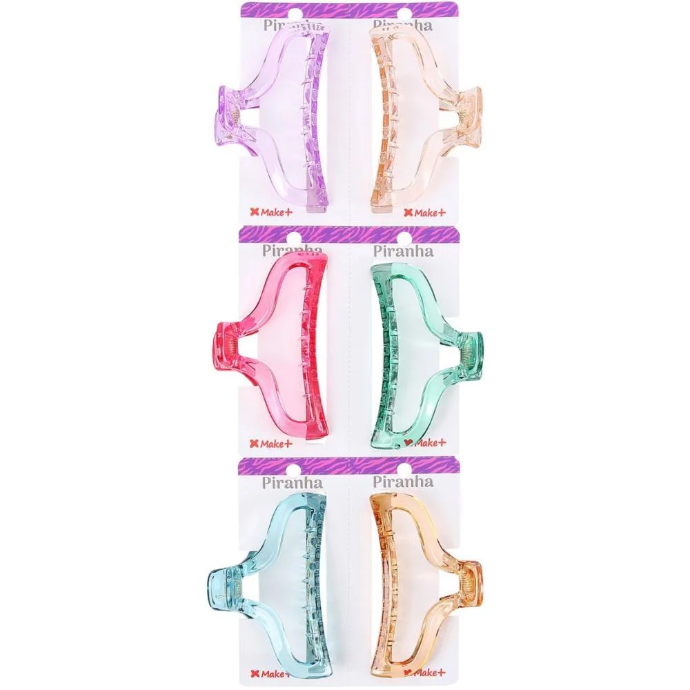 Acessorio Para Cabelo Piranha Cristal 9Cm Make+ (Pct.c/06) - imagem 3